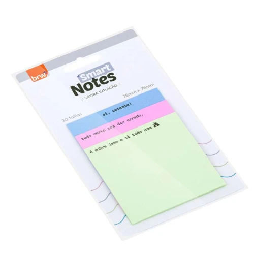 Bloco Post It Smart Intuição 3X30 Fls - Brw