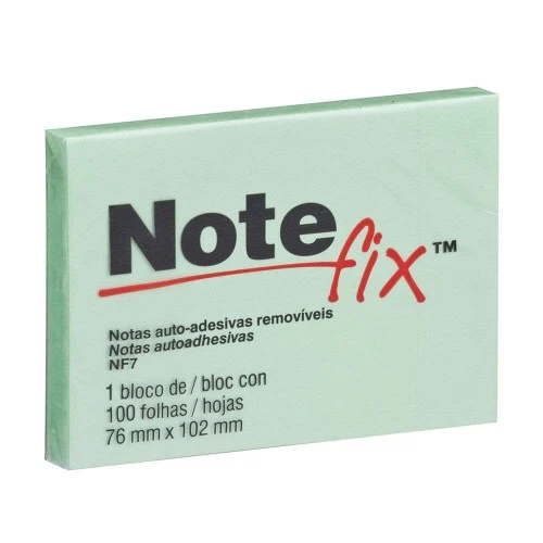 Bloco Post It Verde Pastel Note Fix 3M