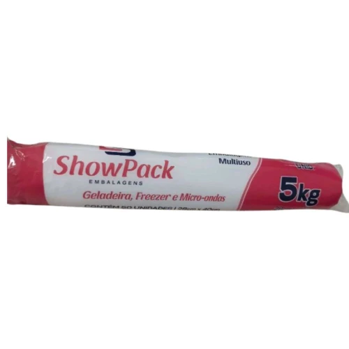 Bobina Plástico Picotada 5Kg 28x40 com 50 Unidades - ShowPack