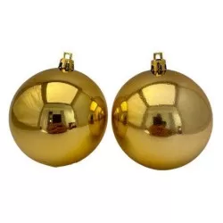 Bola Decorativa de Natal Dourada Fama 8cm