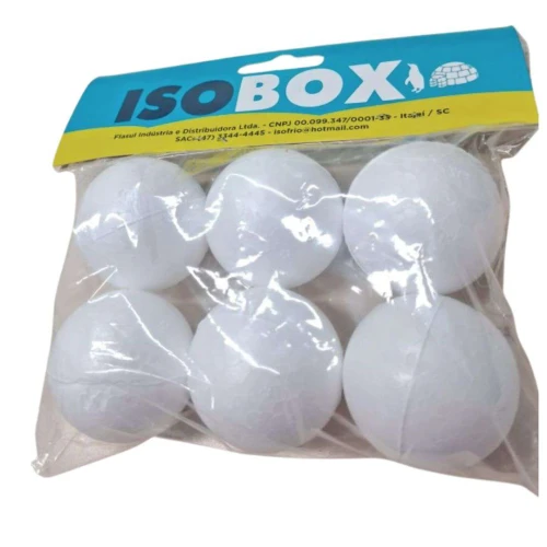 Bola de Isopor 40mm Maçica com 6 unidades -Isobox