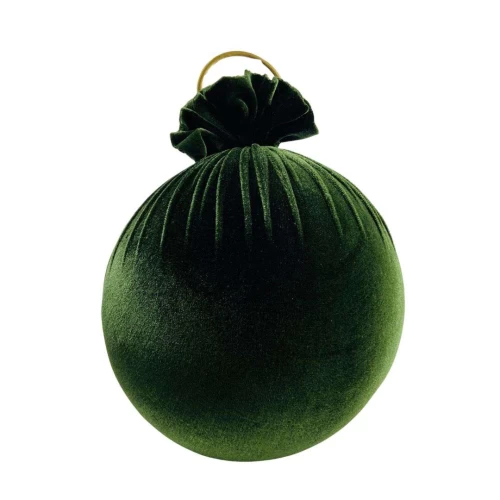 Bola de Natal Veludo Verde 20cm - Cromus