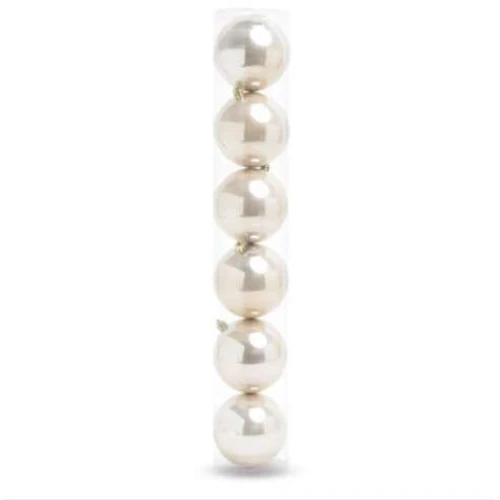 Bolas de Natal Cromus Peroladas 10cm  Kit C/6 (Tubo)