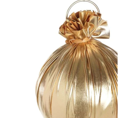Bola de Natal Cromus 15cm Ouro Metalizado Ref.1091012