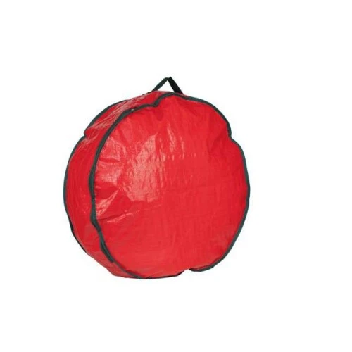 Bolsa para Guirlanda de Natal Cromus 60cm Vermelha Proteção e Organização
