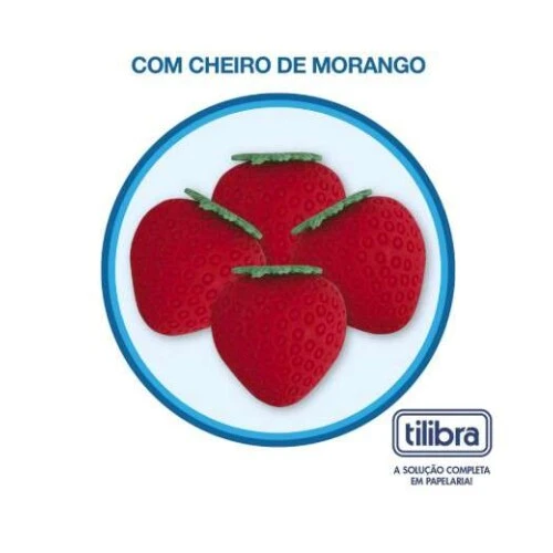 Borracha Mini Morango Caixa c/4 unidades - Tilibra