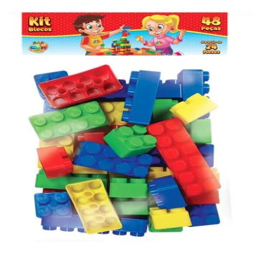 Brinquedo Bloco Legos 48 Peças - GGBPLAST