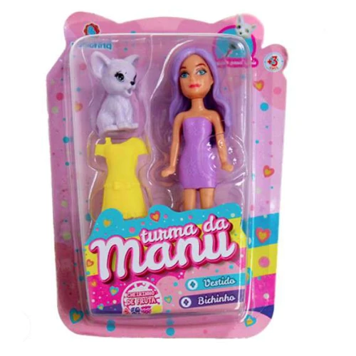 Brinquedo Turma da Manu Mini Bonecas - Polibrinq