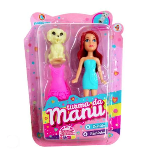 Brinquedo Turma da Manu Mini Bonecas - Polibrinq