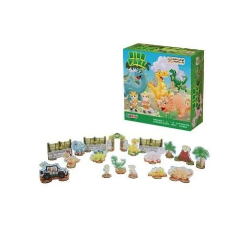 Brinquedo de madeira Dino Park 43 peças CiaBrink Brinquedo de madeira Dino Park 43 peças CiaBrink