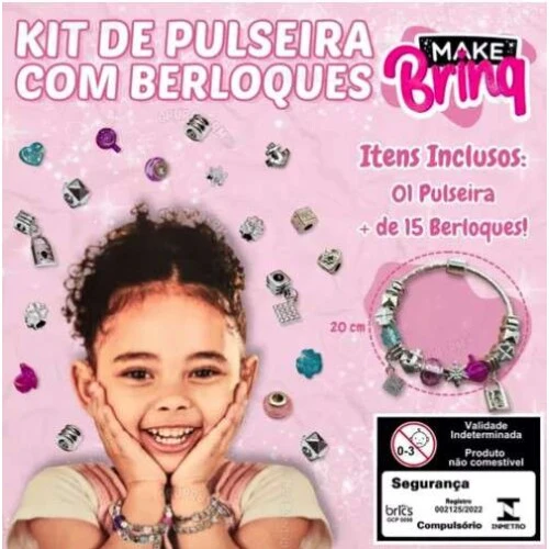 Brinquedo kit Pulseiras e Berloques - Polibrinq