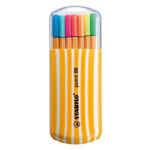 CANETA STABILO POINT 88 FINE 0,4 - JOGO COM 20 PÇS