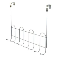 Cabide Multiuso de Porta Aramado Cromado  Stolf (8 Ganchos)