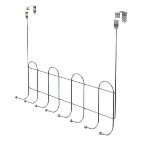 Cabide Multiuso de Porta Aramado Cromado  Stolf (8 Ganchos)