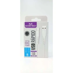 Cabo Carregador Type C Branco CA-127C - Maketech