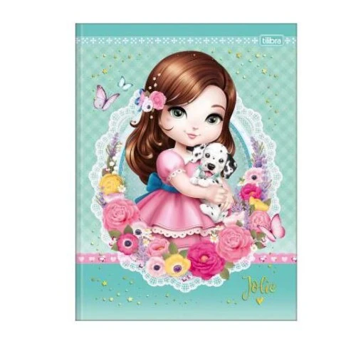 Caderno Brochura 80 1/4 folhas Jolie - Tilibra Caderno Brochura 80 1/4 folhas Jolie - Tilibra