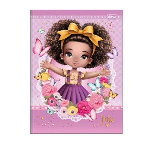 Caderno Brochura 80 1/4 folhas Jolie - Tilibra Caderno Brochura 80 1/4 folhas Jolie - Tilibra