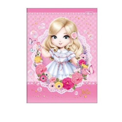 Caderno Brochura 80 1/4 folhas Jolie - Tilibra Caderno Brochura 80 1/4 folhas Jolie - Tilibra