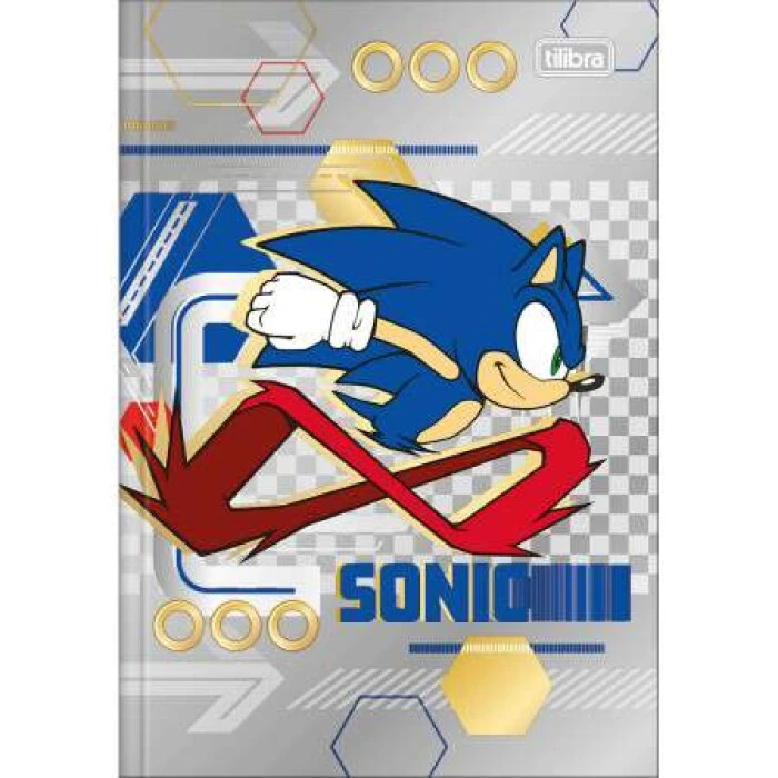 Caderno Brochura Sonic Let's Roll 80 Folhas Tilibra - Pedagógica