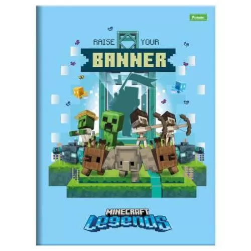 Caderno Brochura Minecraft 80 Folhas - Foroni