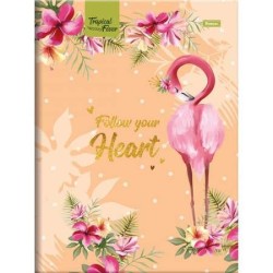 Caderno Brochura Flamingo Tropical - Foroni