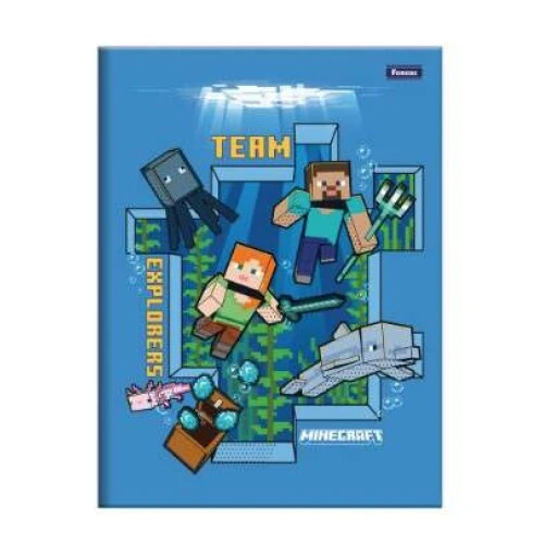 Caderno Brochura Minecraft 80 Folhas - Foroni