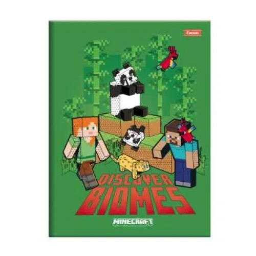 Caderno Brochura Minecraft 80 Folhas - Foroni