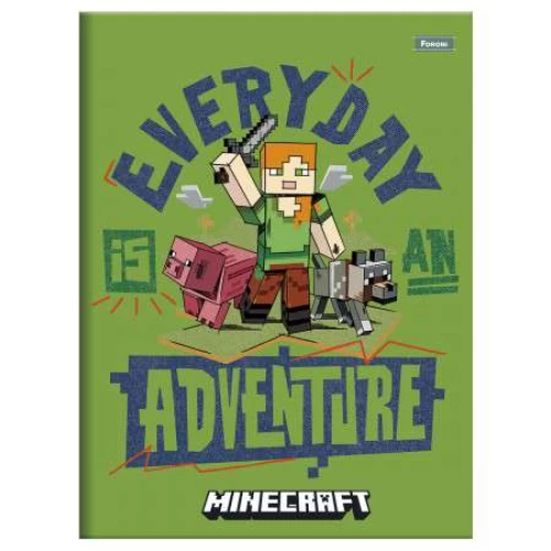 Caderno Brochura Minecraft 80 Folhas - Foroni