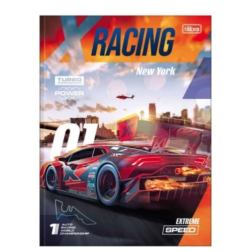Caderno Brochura Racing 80 folhas - Tilibra Caderno Brochura Racing 80 folhas - Tilibra