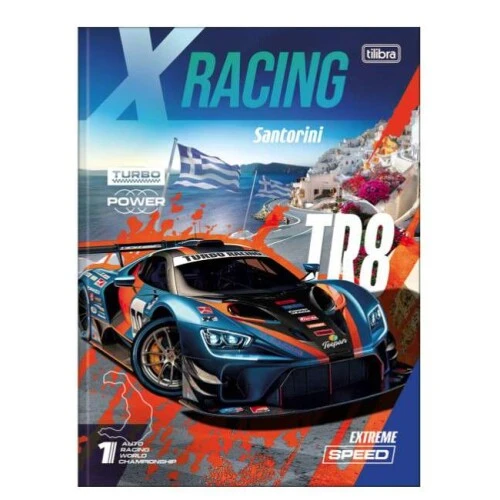 Caderno Brochura Racing 80 folhas - Tilibra Caderno Brochura Racing 80 folhas - Tilibra
