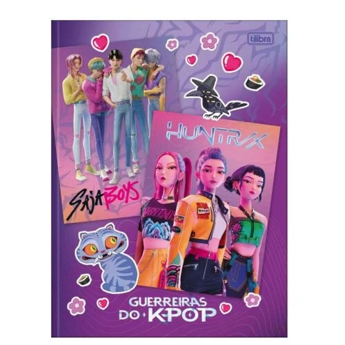 Caderno Brochurão CD 80 folhas Guerreiras do Kpop - Tilibra