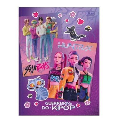 Caderno Brochurão CD 80 folhas Guerreiras do Kpop - Tilibra