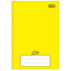 Caderno Brochurão Capa Lisa Amarelo 96 Folhas - Tilibra