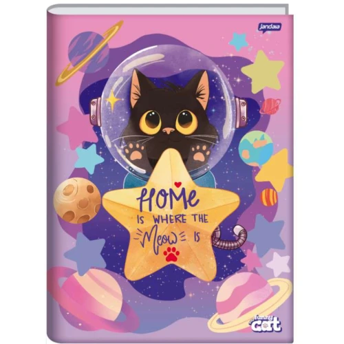 Caderno Brochurão Funny Cat 86 Folhas - Jandaia