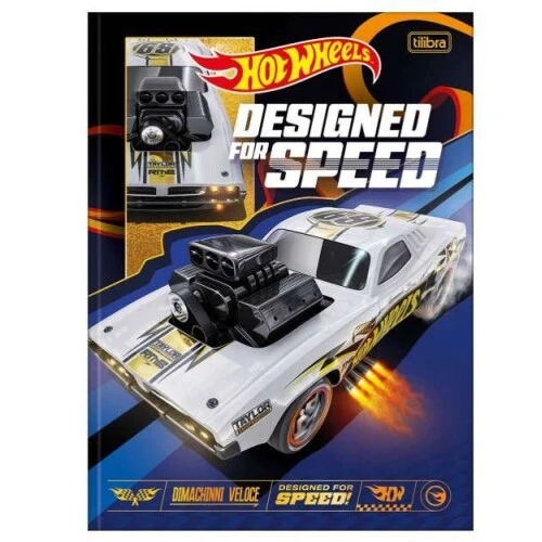 Caderno Brochurão Hot Wheels 80 Folhas - Tilibra