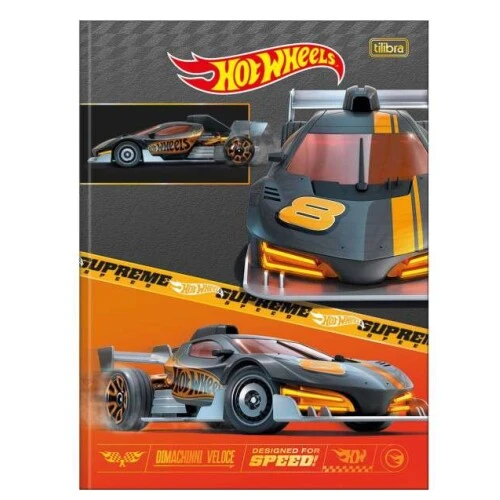 Caderno Brochurão Hot Wheels 80 Folhas - Tilibra