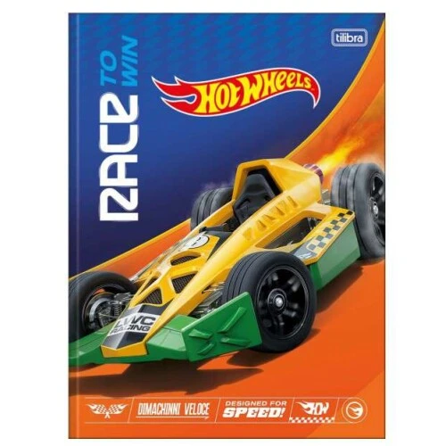 Caderno Brochurão Hot Wheels 80 Folhas - Tilibra