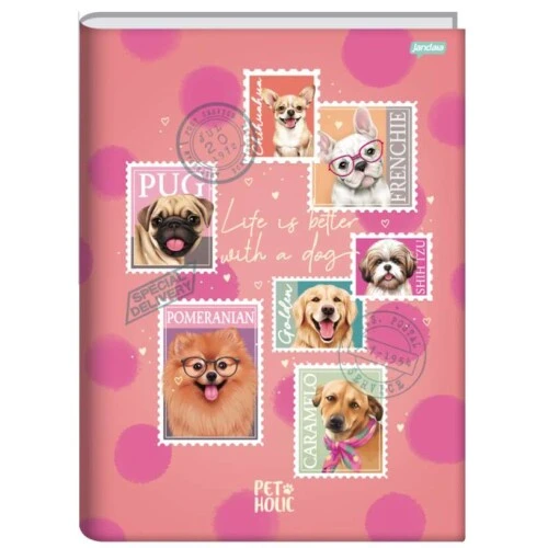 Caderno Brochurão Pet Holic 80 Folhas - Jandaia Caderno Brochurão Pet Holic 80 Folhas - Jandaia