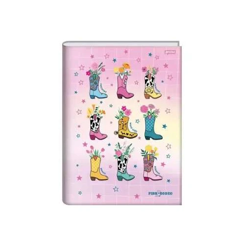 Caderno Brochurão Pink Rodeo 80 Folhas - Jandaia Caderno Brochurão Pink Rodeo 80 Folhas - Jandaia