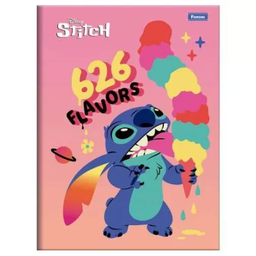 Caderno Brochura Stitch 80 Folhas - Foroni