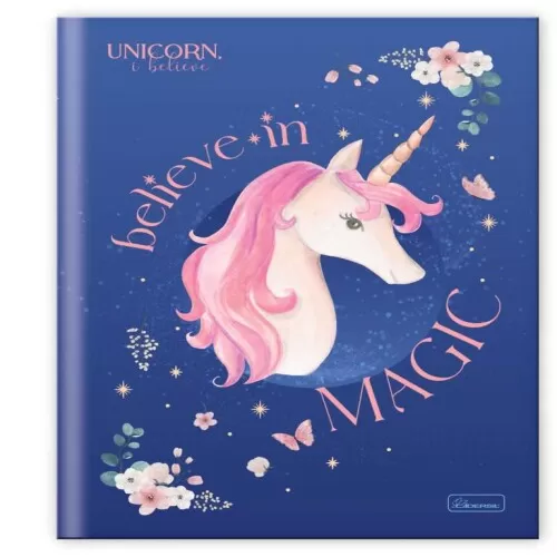 Caderno Brochurão Unicorn I Believe 80 Folhas  Cadersil