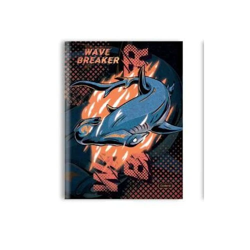 Caderno Brochurão Wave Breaker 80 Folhas  Cadersil