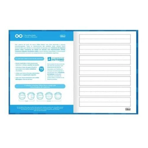 Caderno Brochurao para Autista 80 Folhas - Tilibra