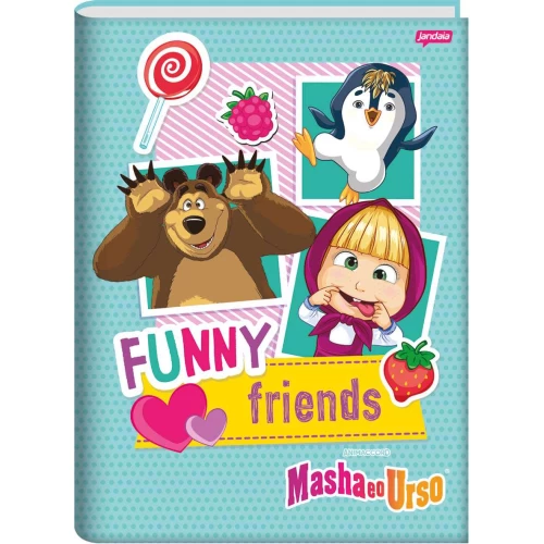 Caderno Brochurão Masha e o Urso 80 Folhas - Jandaia