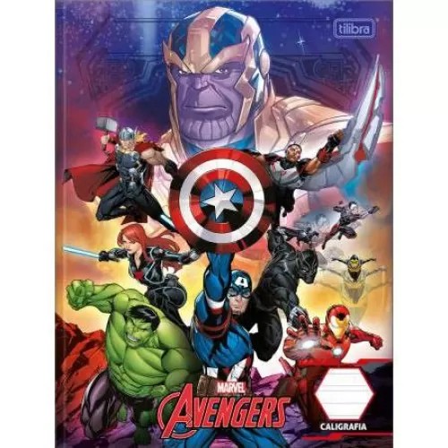 Caderno Caligrafia Avengers 40 Folhas - Tilibra