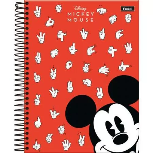 Caderno Colleg Mickey 1 Matéria 80 Folhas - Foroni