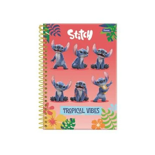 Caderno Colleg Stitch 10 Matérias 160 folhas - Foroni