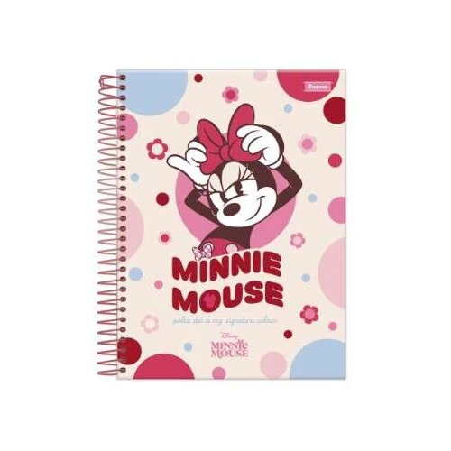 Caderno Colleg Minnie 80 Folhas Decoradas - Foroni Caderno Colleg Minnie 80 Folhas Decoradas - Foroni