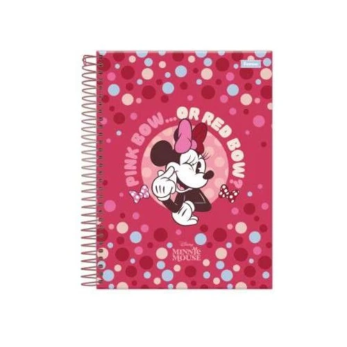 Caderno Colleg Minnie 80 Folhas Decoradas - Foroni Caderno Colleg Minnie 80 Folhas Decoradas - Foroni