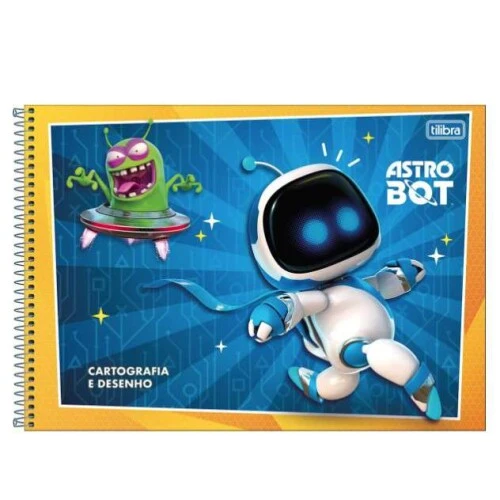 Caderno Desenho 80 Folhas Astro Bot - Tilibra Caderno Desenho 80 Folhas Astro Bot - Tilibra